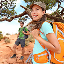 Couple enjoying the view on a hike