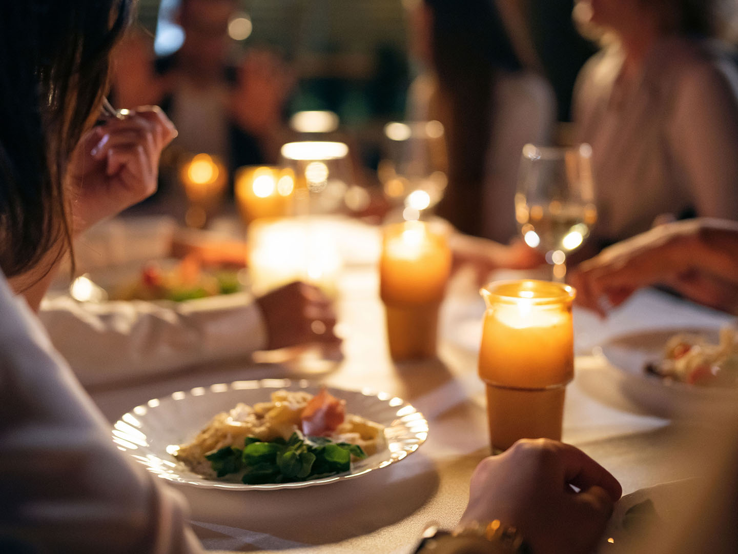 People eating dinner