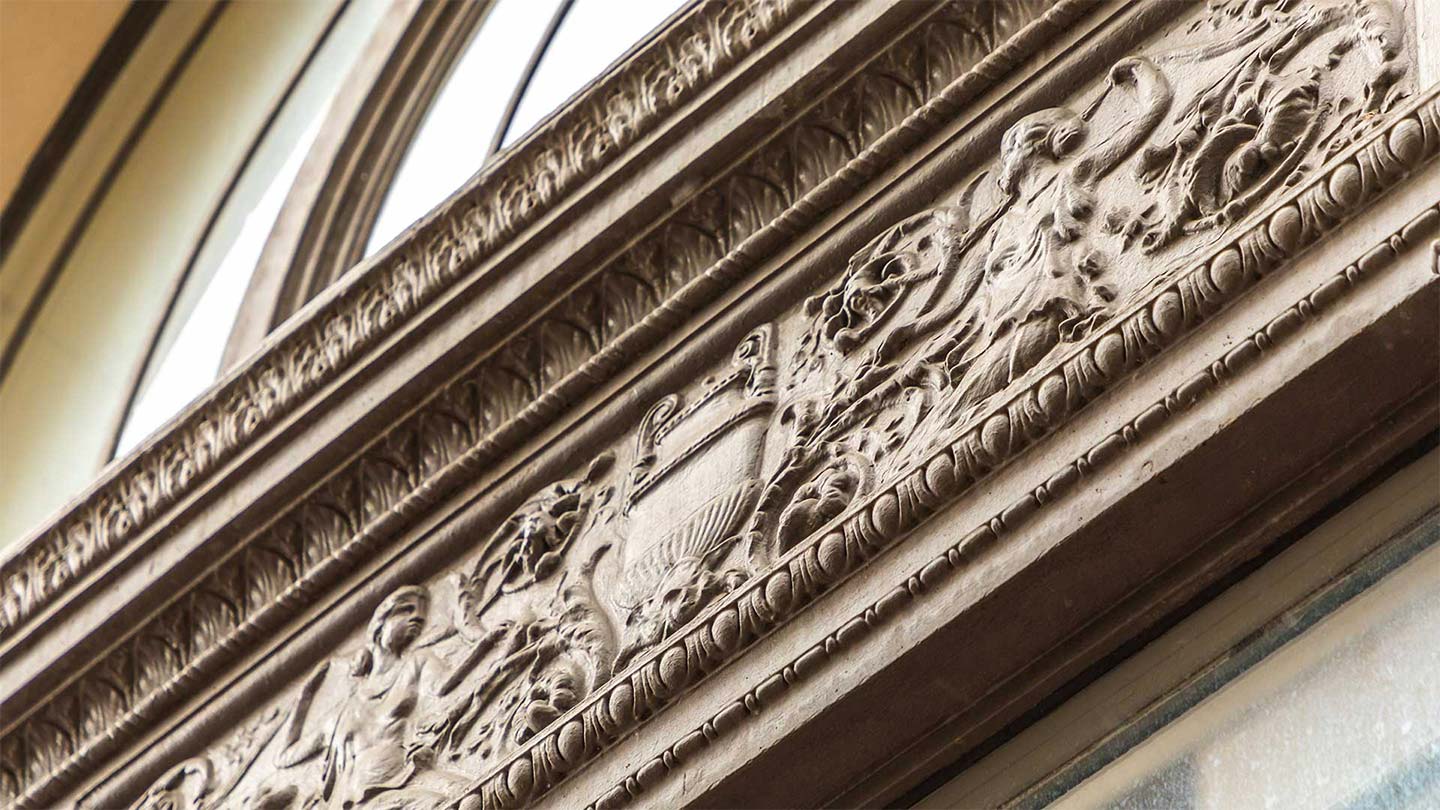 Architectural details of the New Orleans skyscraper